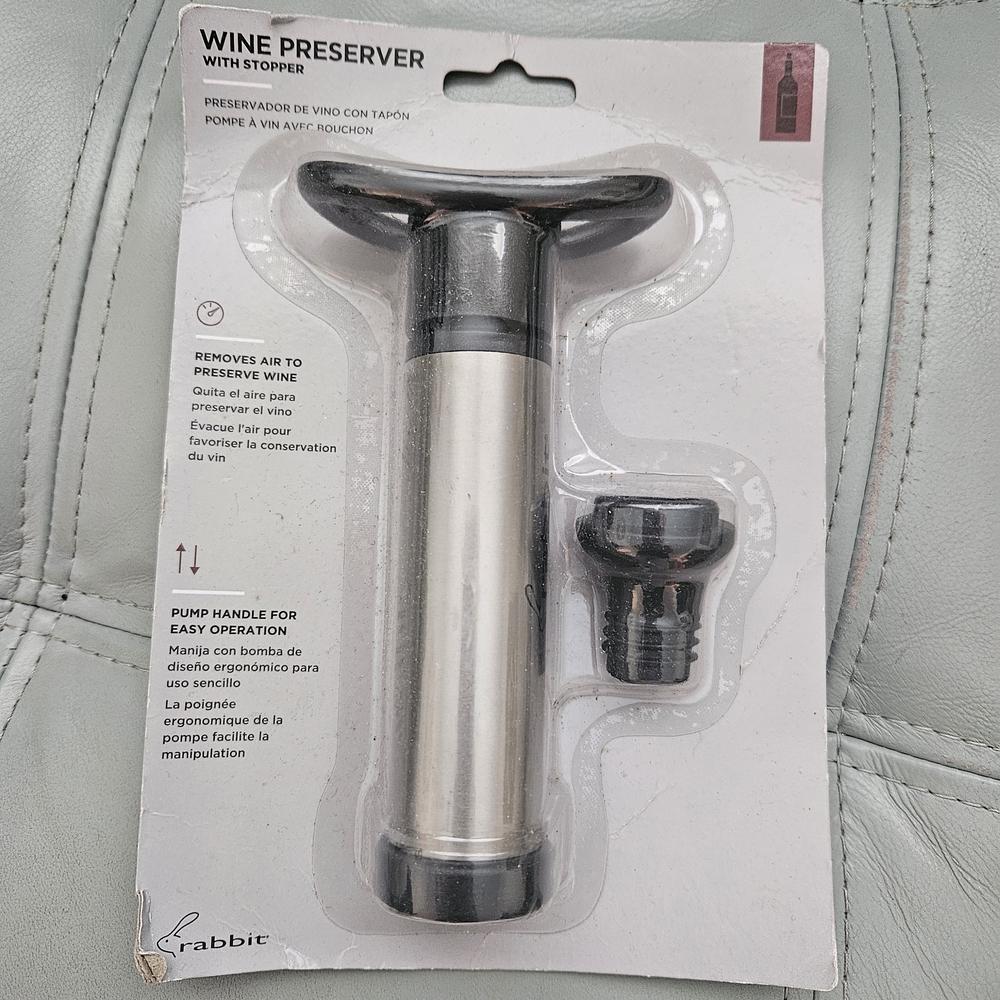 Rabbit Silver Wine Preserver with Stopper